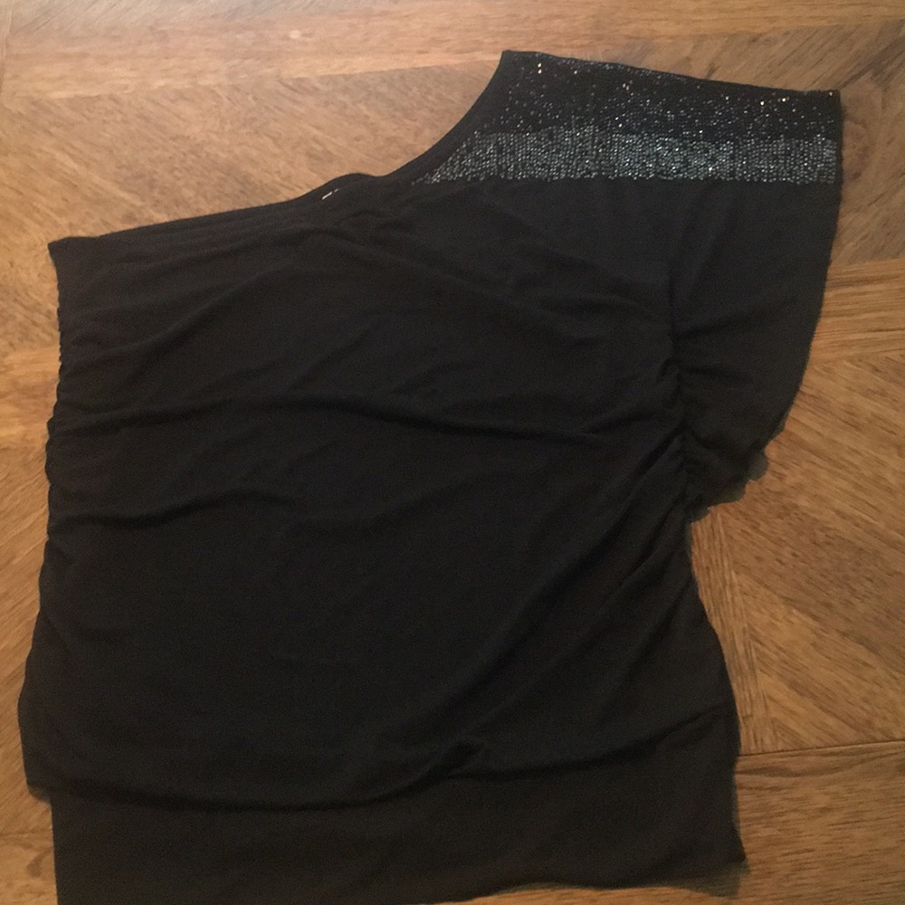 Black one shoulder top